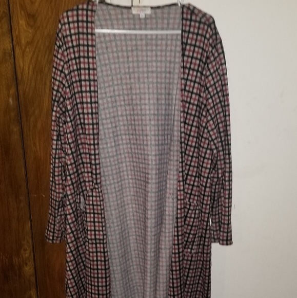 Sweaters - Red, black and whit plaid Sarah, very soft